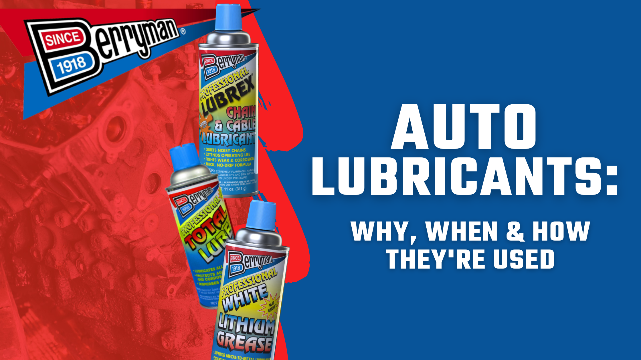 Auto Lubricants: Why, When and How They're Used